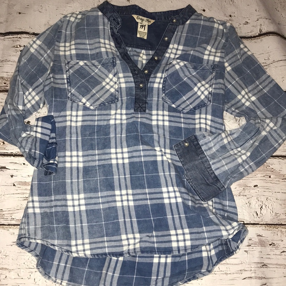 Plaid Button Down Top